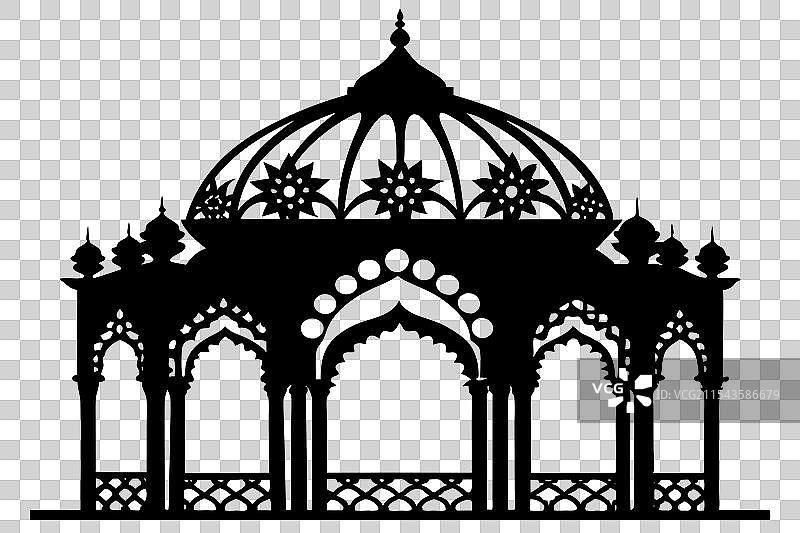 查尔巴赫格子架剪影图片素材