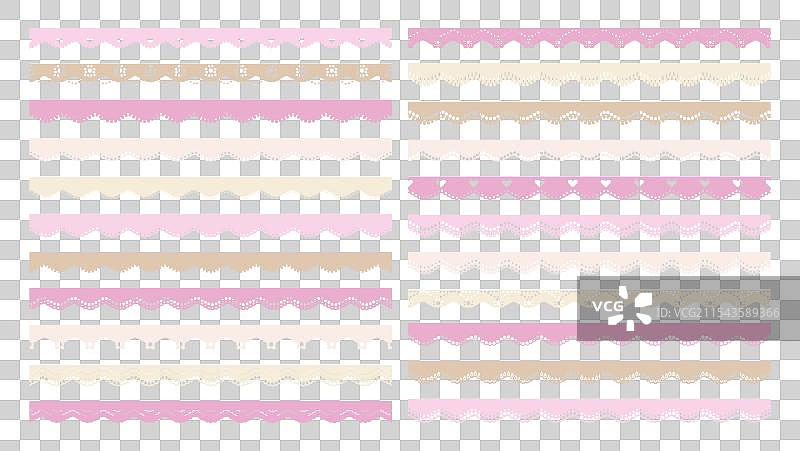 粉彩色波浪边框或分隔线图片素材