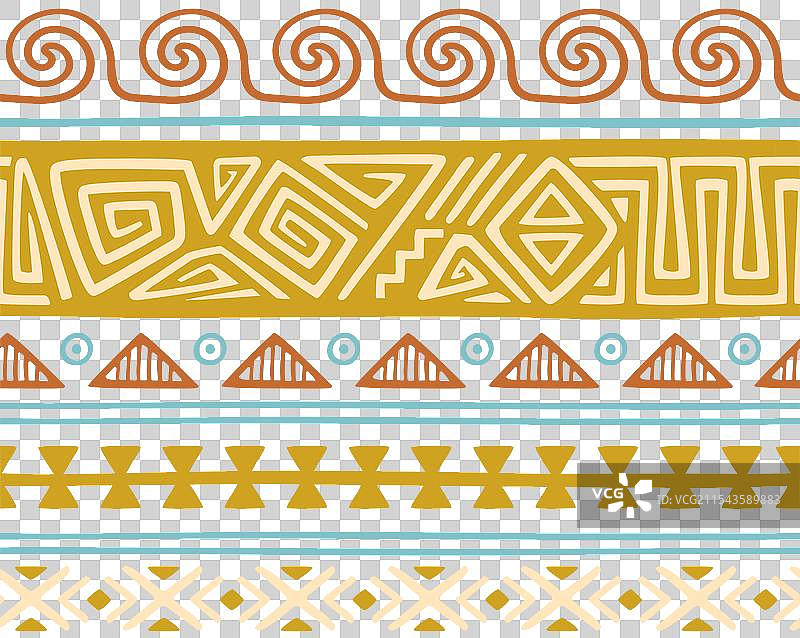 民族无缝图案重复的部落装饰图片素材