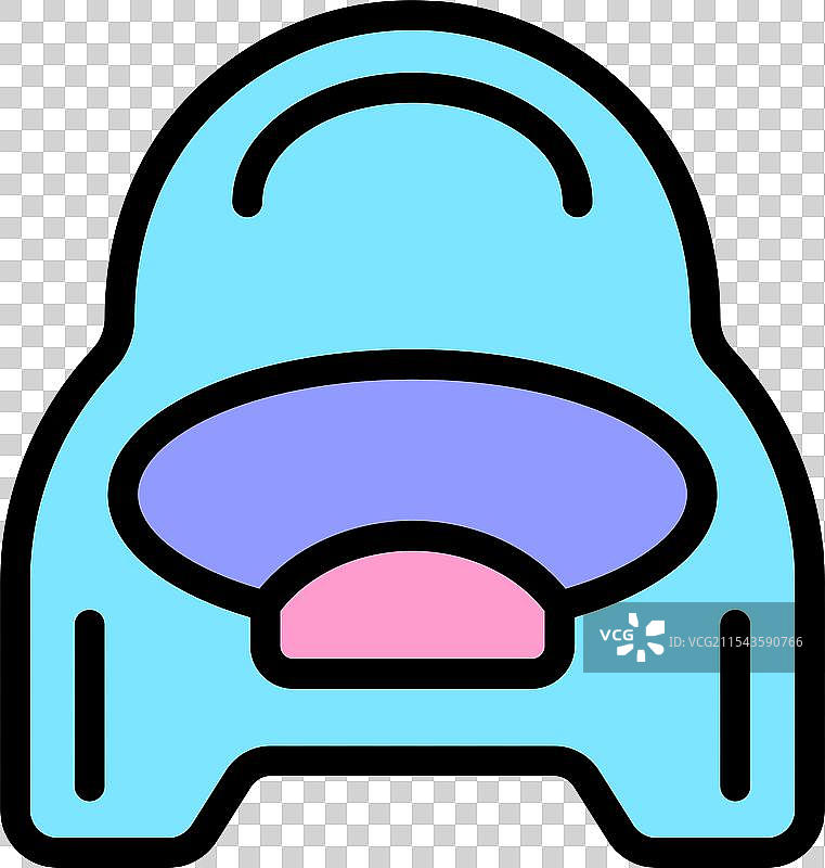 婴儿便盆训练座椅图标，适合幼儿使用图片素材