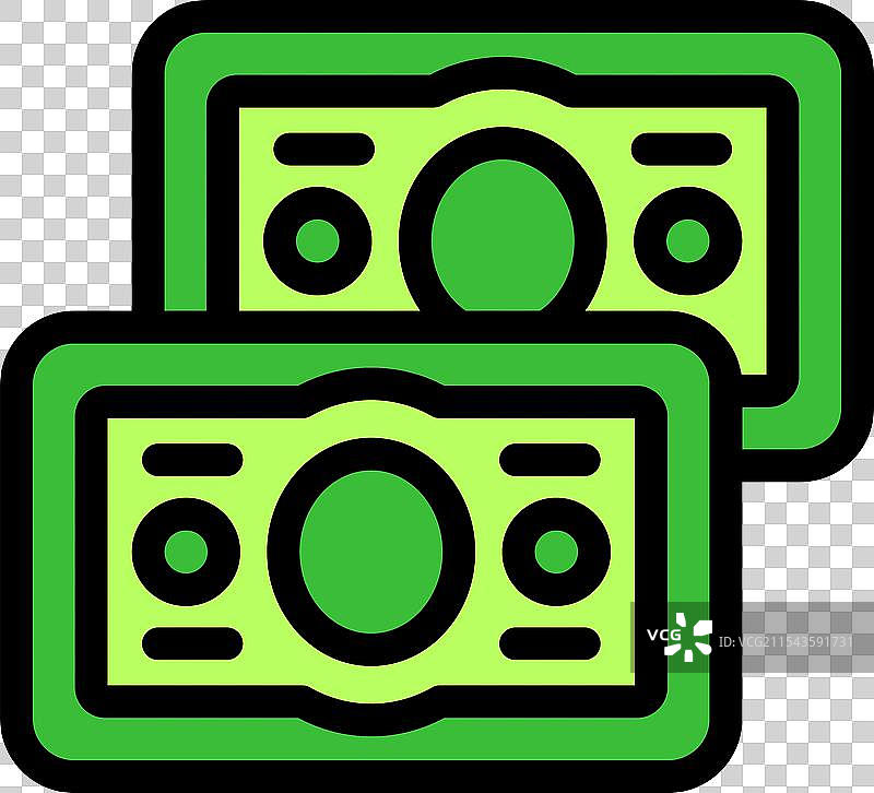 代表财富的绿色钞票堆叠图片素材