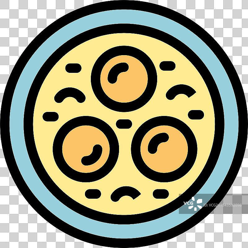 从上方看装有法拉费球的碗图片素材