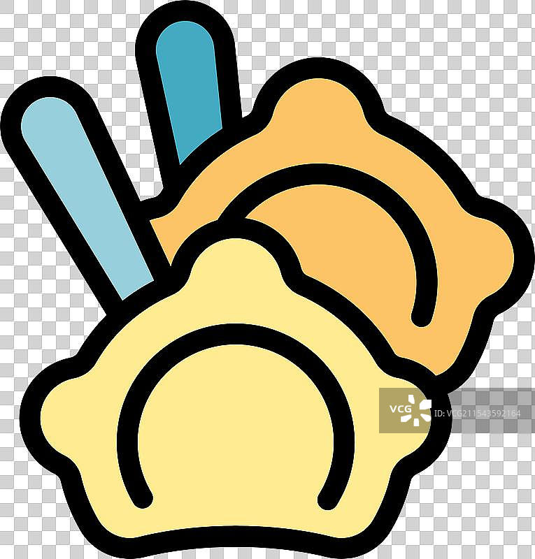 叉子上浸泡的饺子和饺子皮图片素材