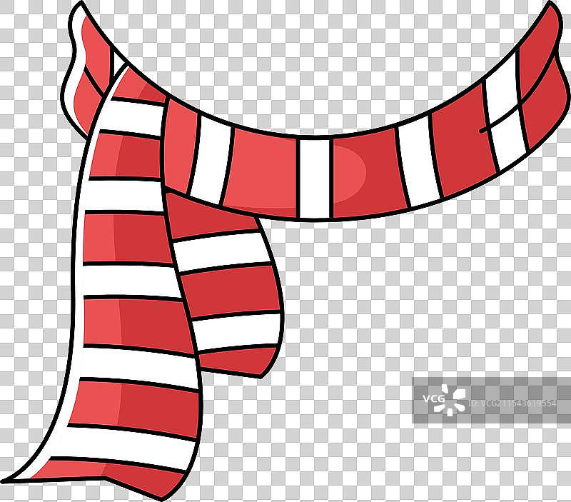 红白相间的圣诞围巾图片素材