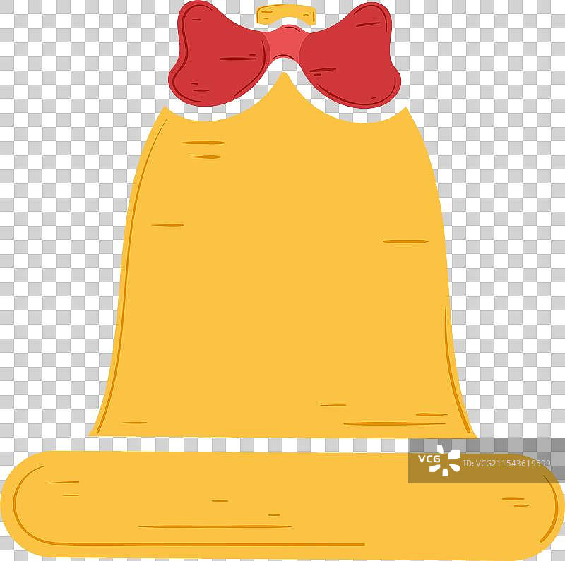 带红色蝴蝶结装饰的圣诞铃铛图片素材