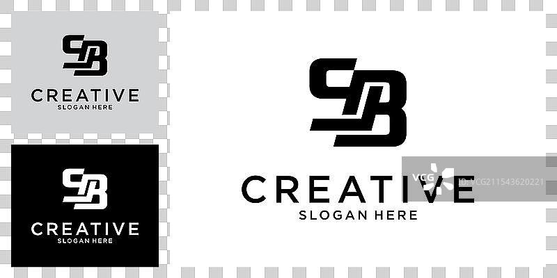 sb或bs首字母标志设计图片素材