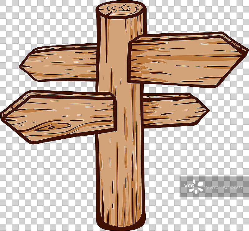 指向多个方向的木制路标图片素材