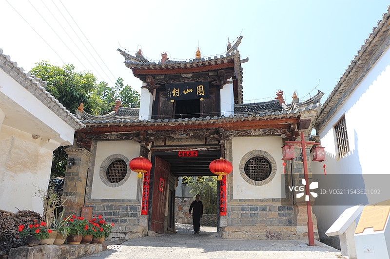 红河建水团山古村景区图片素材