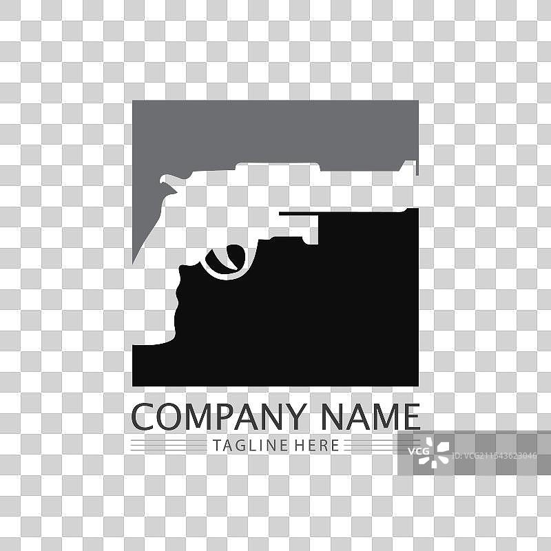 枪支标志与军队士兵狙击手射击设计图片素材