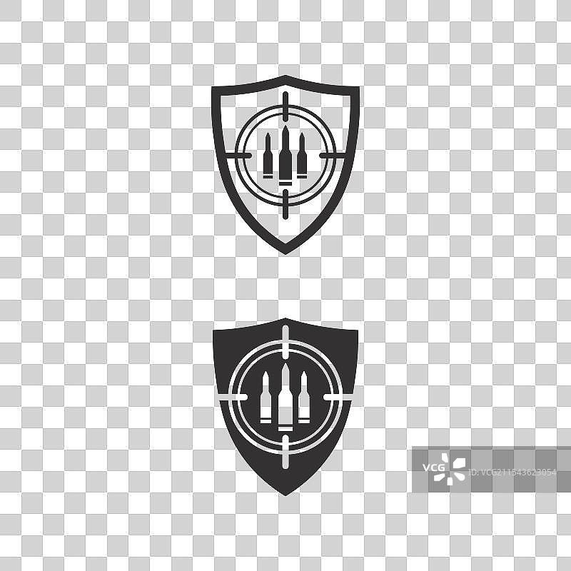 枪支标志与军队士兵狙击手射击设计图片素材