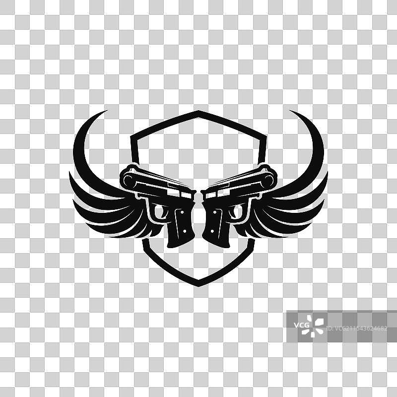 枪支标志与军队士兵狙击手射击设计图片素材