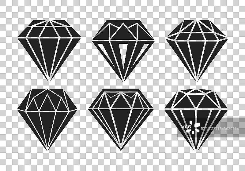 钻石轮廓图片素材