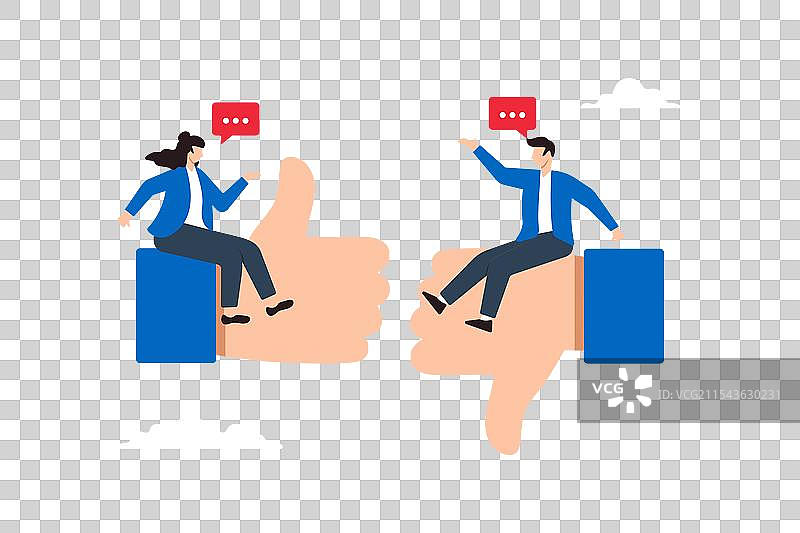 人们给予反馈，竖起大拇指图片素材