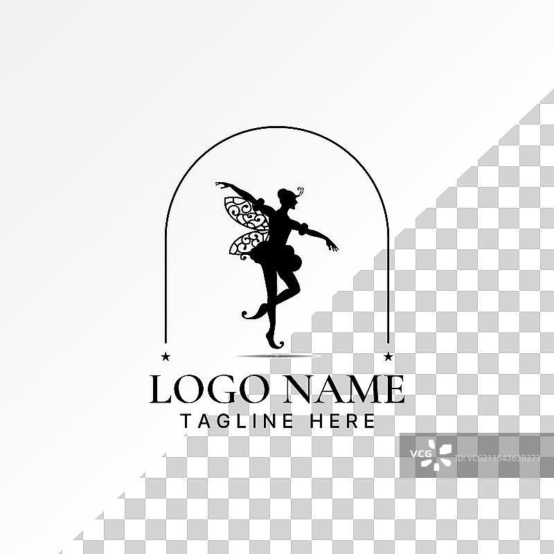 童话般的魔法翅膀与美丽的女人蝴蝶图片素材