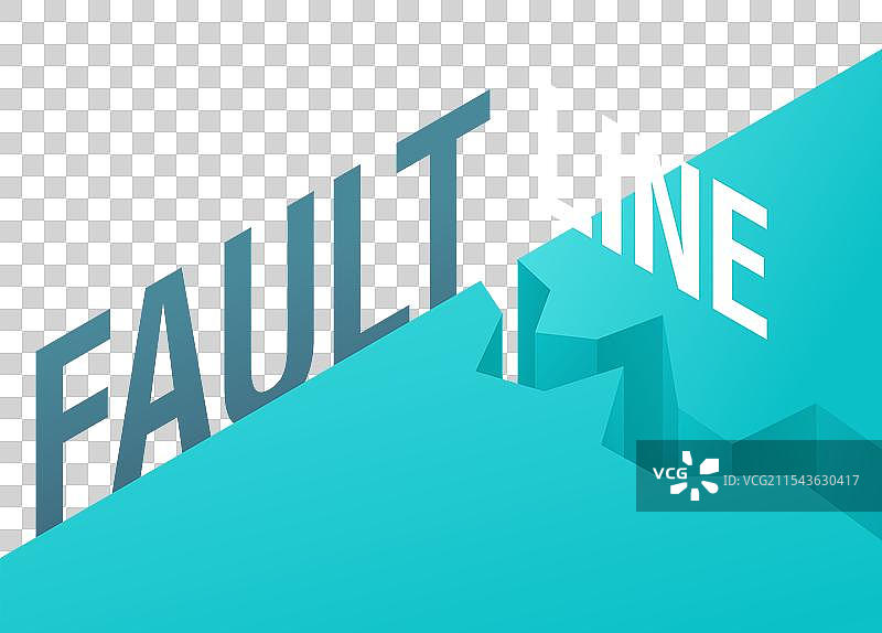 断层线作为地质或心理学术语图片素材