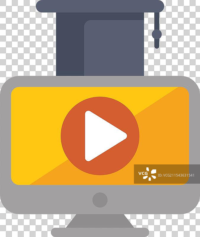 显示视频播放器的台式电脑图片素材