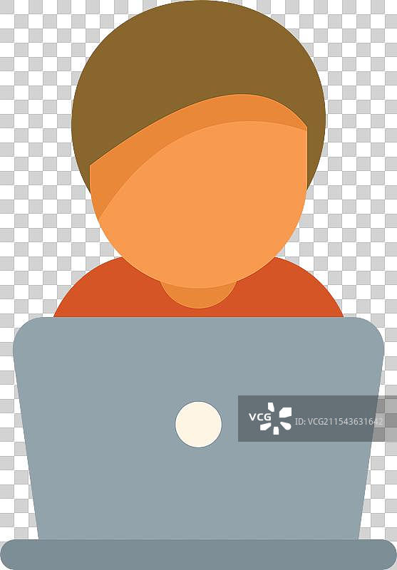 年轻男子在家用笔记本电脑工作图片素材