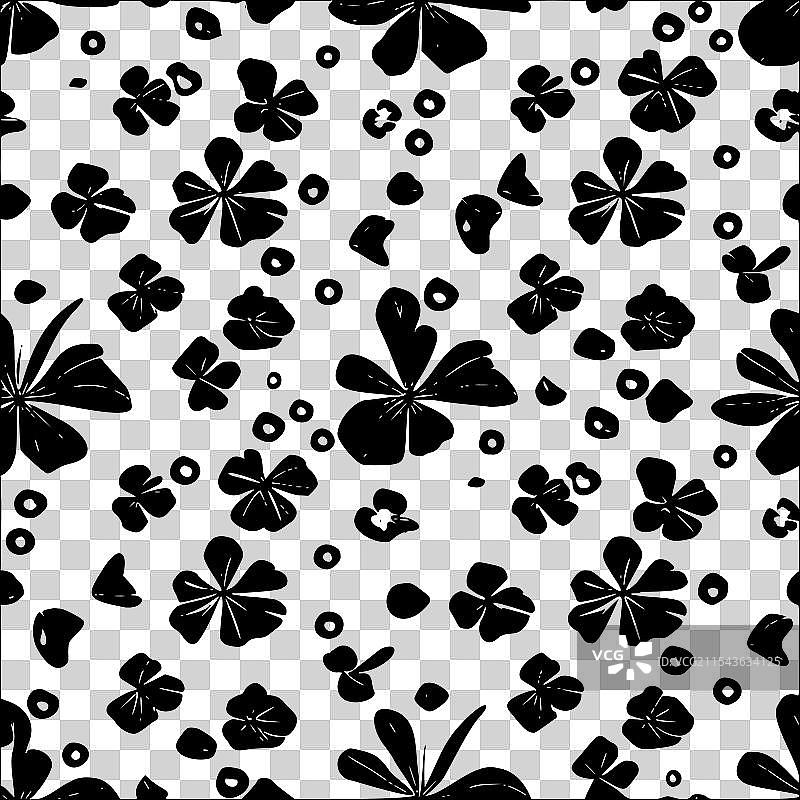 金莲花图案抽象无缝设计图片素材