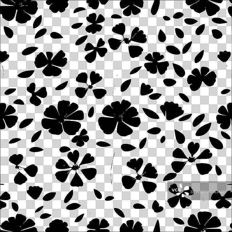 金莲花图案抽象无缝设计图片素材