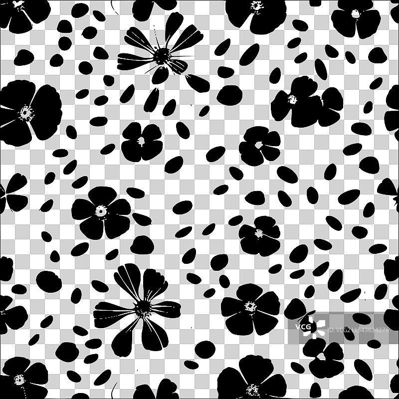 金莲花图案抽象无缝设计图片素材