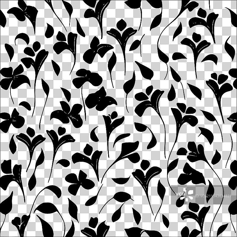 甜豌豆花图案抽象无缝色彩图片素材