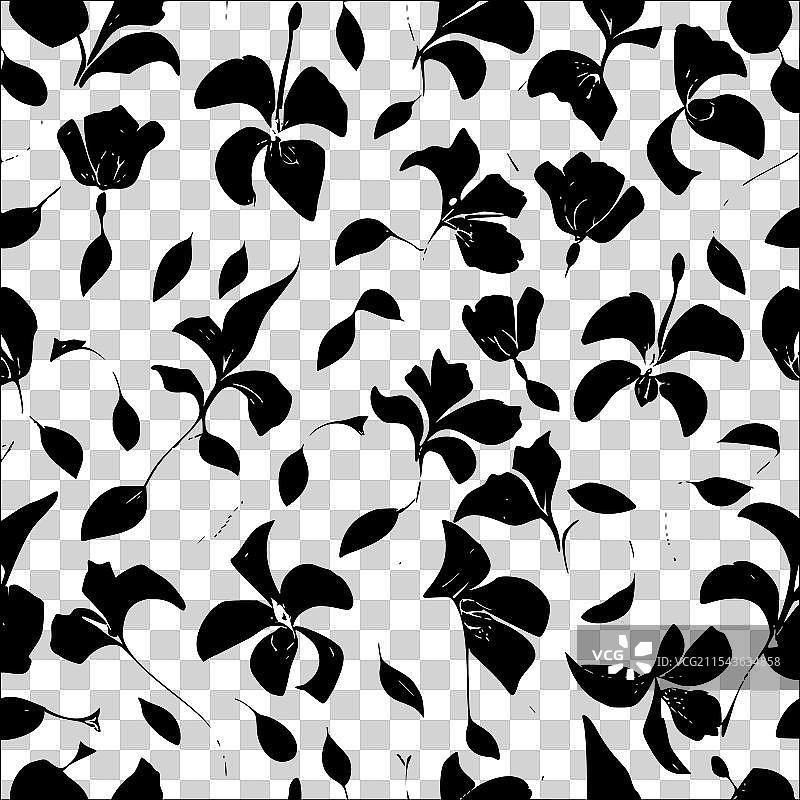 甜豌豆花图案抽象无缝色彩图片素材