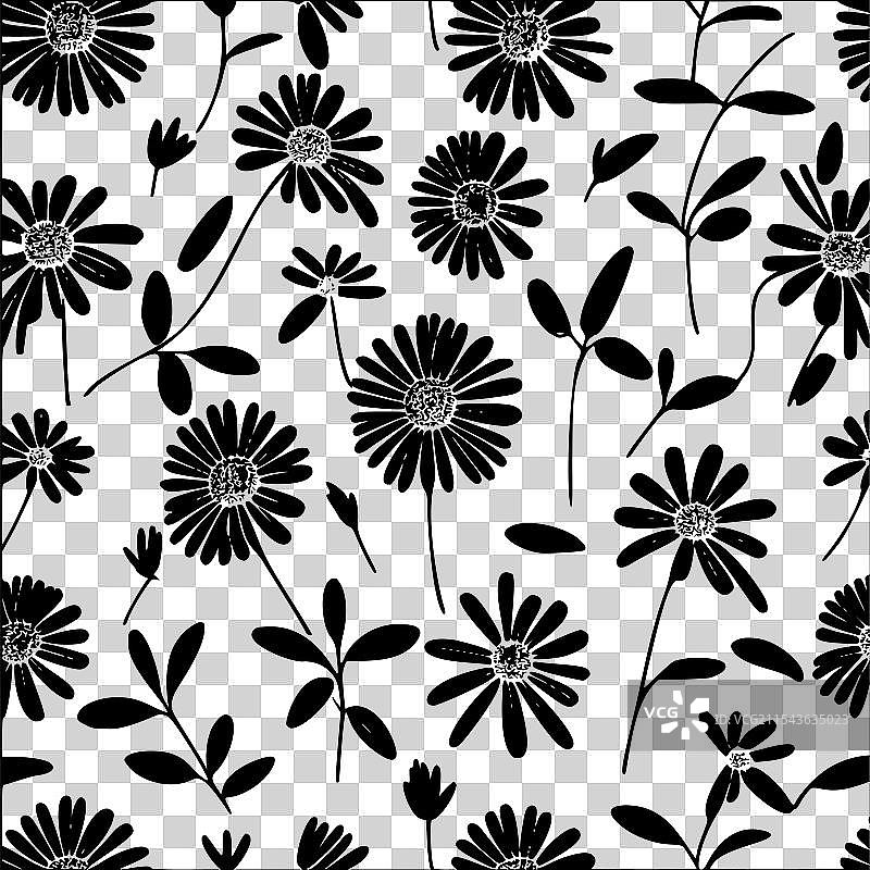 马鞭草花图案抽象无缝色彩图片素材