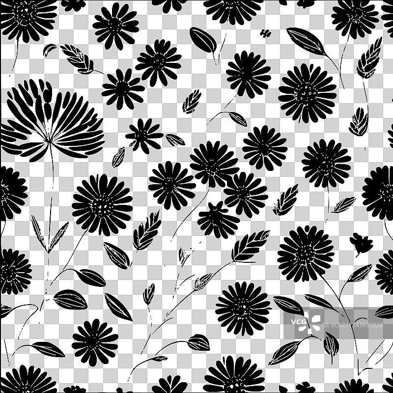 马鞭草花图案抽象无缝色彩图片素材