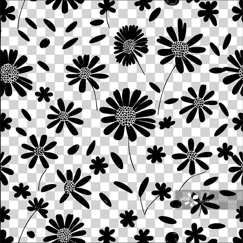 马鞭草花图案抽象无缝色彩图片素材