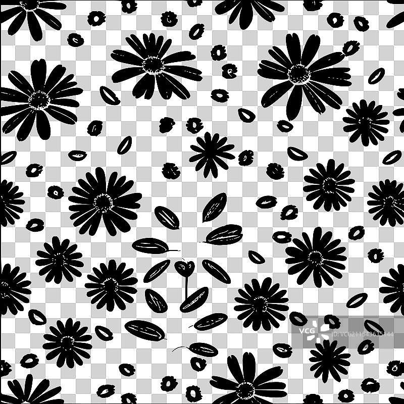 马鞭草花图案抽象无缝色彩图片素材