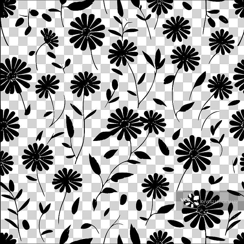 马鞭草花图案抽象无缝色彩图片素材