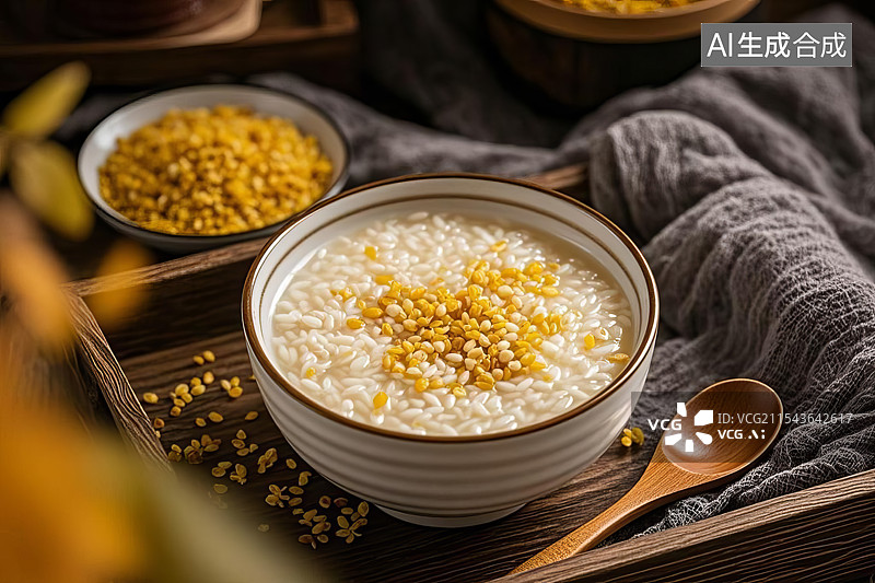 【AI数字艺术】桂花酒酿 中式饮品图片素材