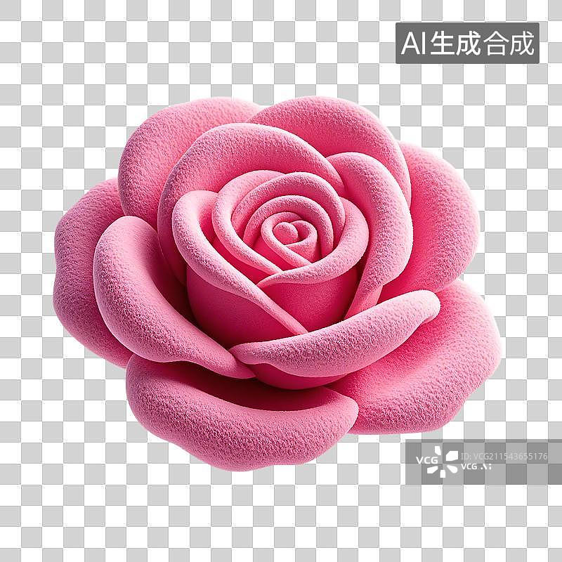 【AI数字艺术】3D玫瑰花元素图片素材