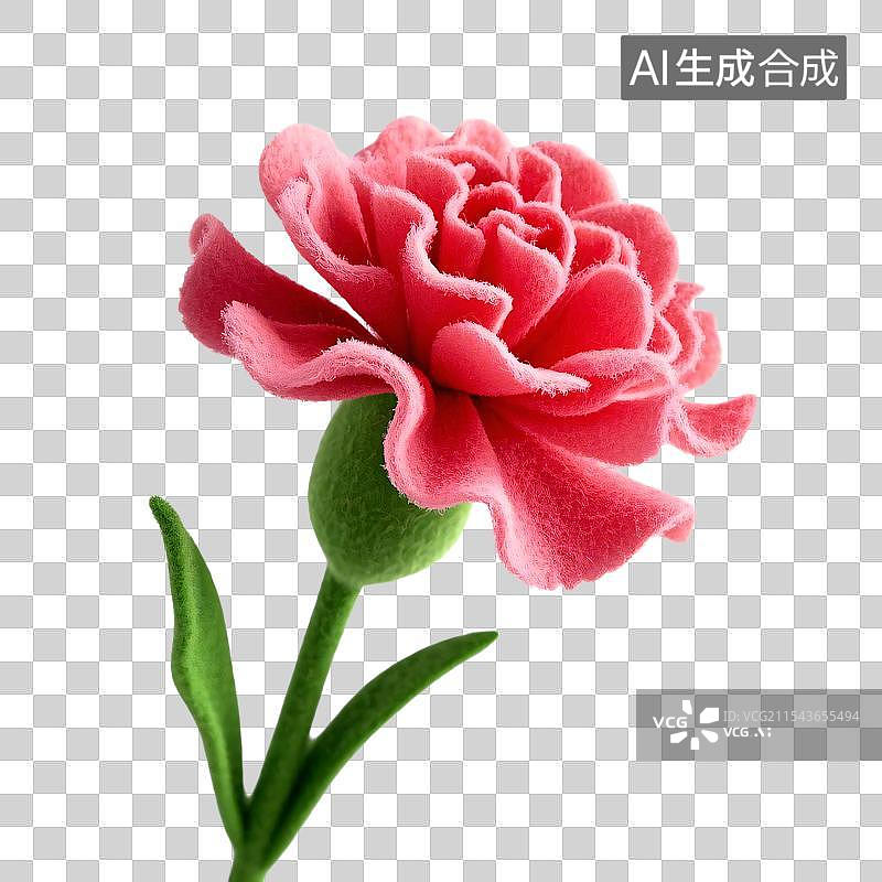 【AI数字艺术】3D康乃馨元素图片素材