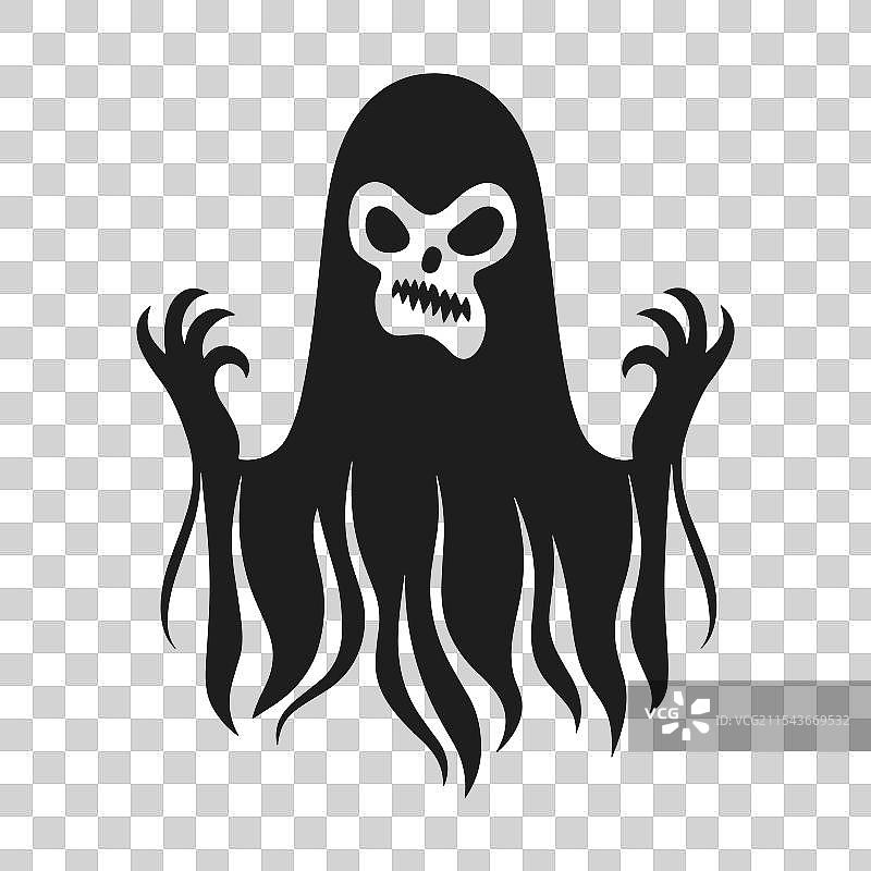 万圣节鬼魂剪影图片素材