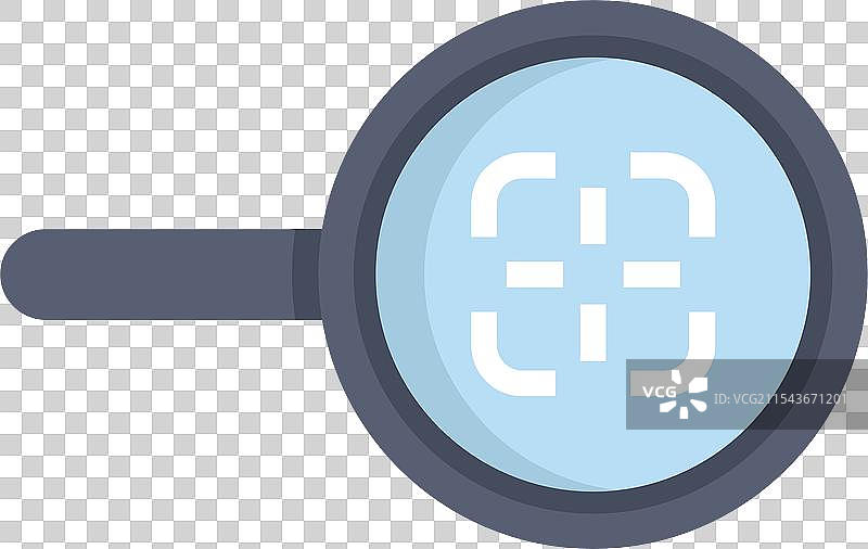 放大镜显示精确的裁剪标记图片素材