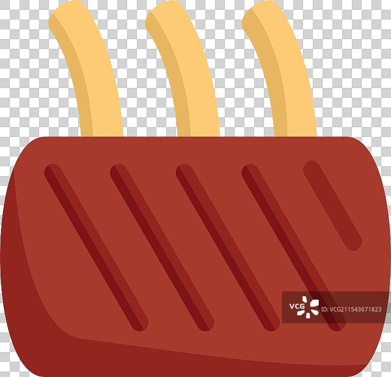 带骨羊排的平面设计烧烤图图片素材