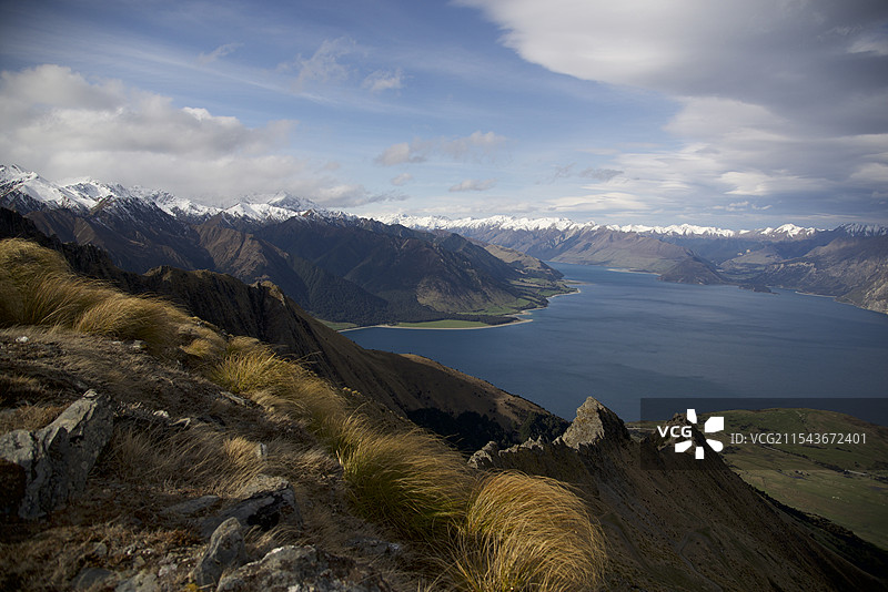 Isthmus Peak Track & Lake Hawea图片素材