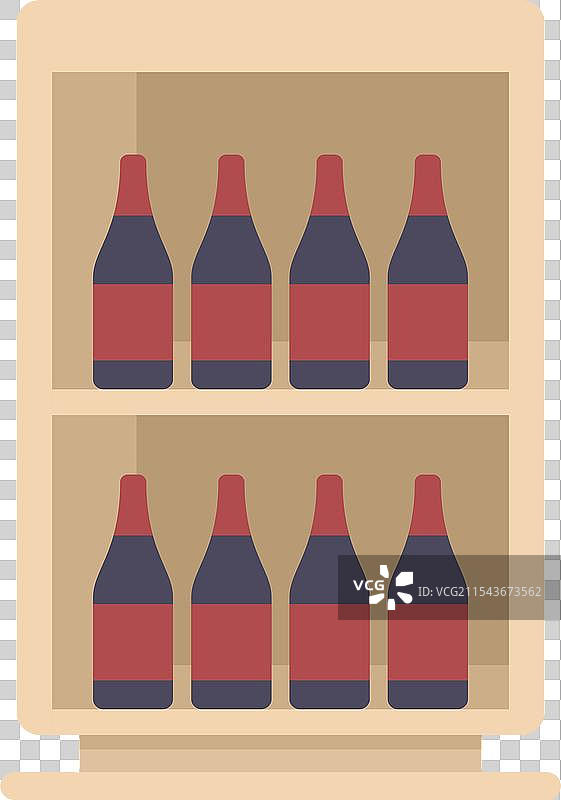 优雅设计的葡萄酒瓶静静地放在一个图片素材