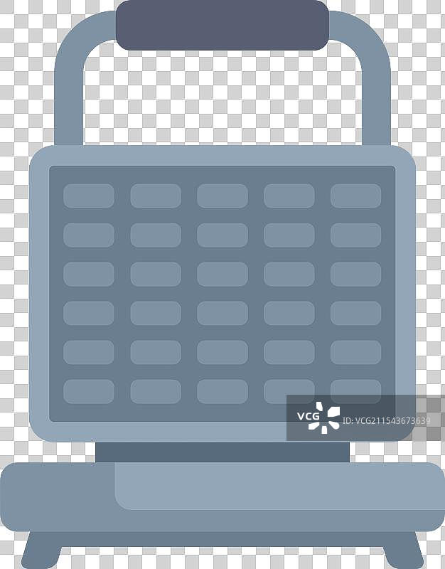 现代电动华夫饼机静置关闭状态图片素材