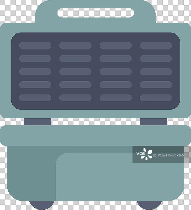 电动华夫饼机，打开盖子静置着图片素材