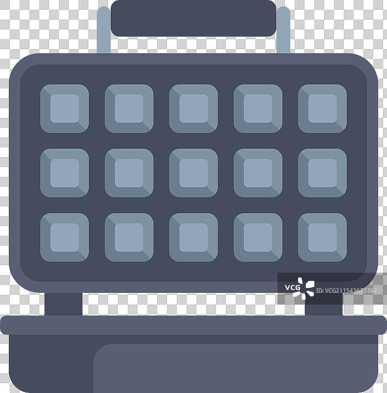 现代电动华夫饼机，带闭合盖图片素材