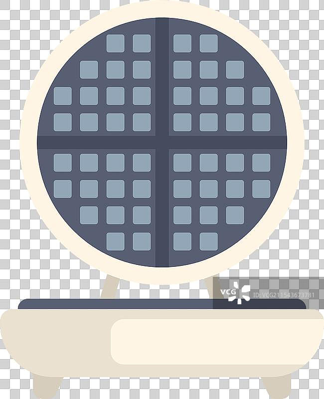 圆形华夫饼机正在制作美味的早餐图片素材