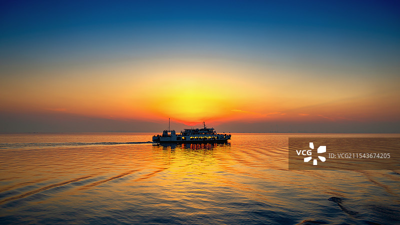 上海崇明岛长江口！图片素材