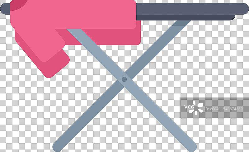 简单的熨衣板与悬挂衣物图片素材