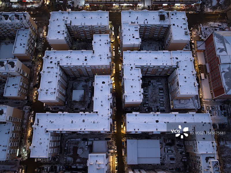 哈尔滨城市天际线俯瞰视角图片图片素材