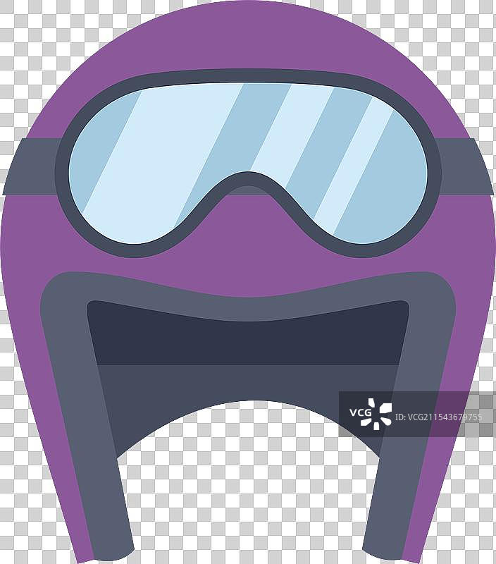 紫色摩托车头盔配有护目镜图片素材