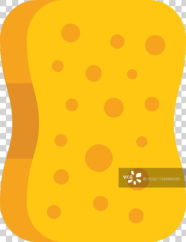 用于洗碗和洗澡的黄色清洁海绵图片素材