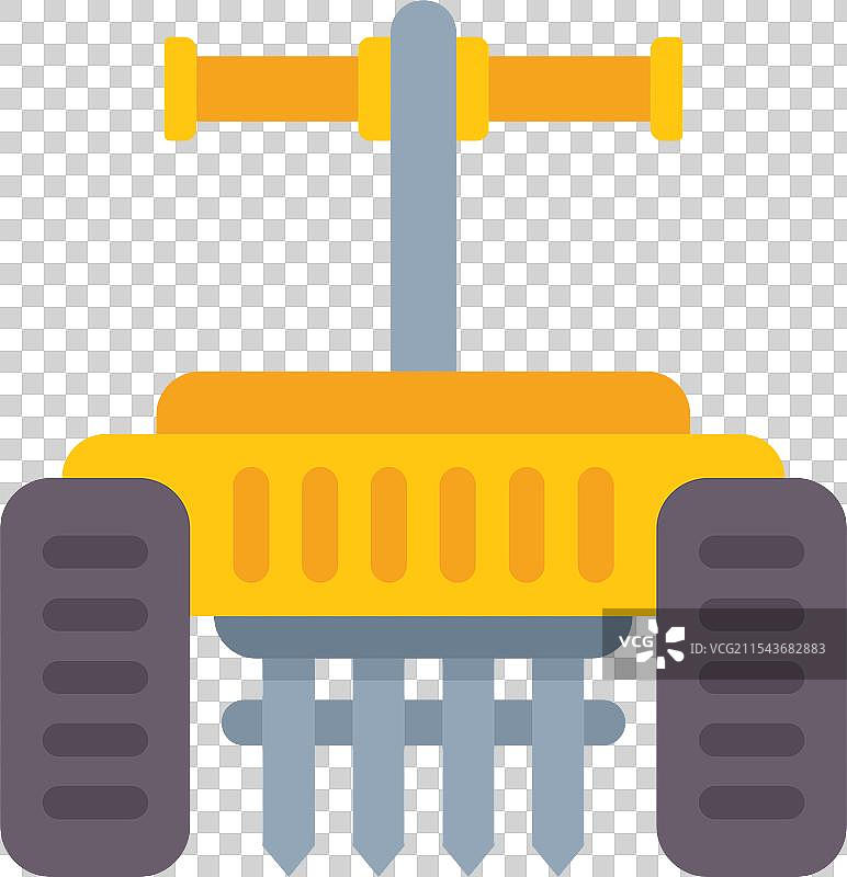 自动化农业机器人正在耕作土壤图片素材