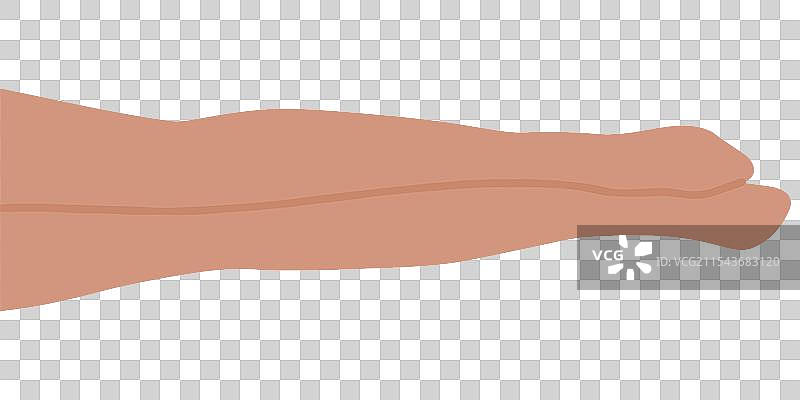 躺着的平坦腿部图片素材